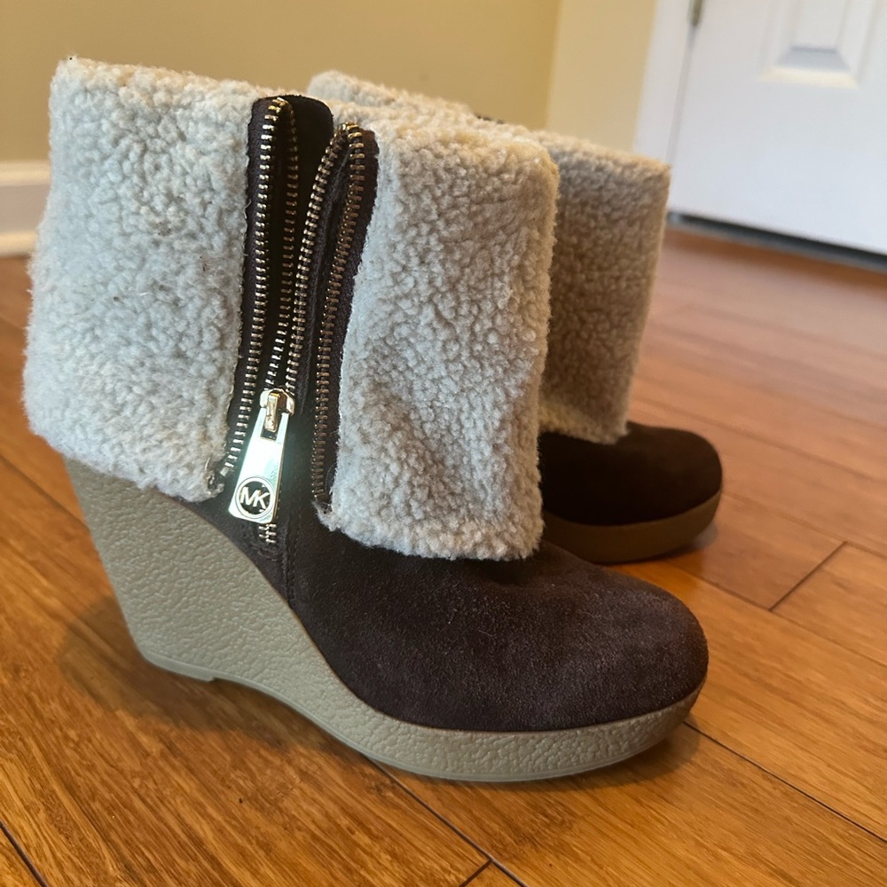 Michael Kors brown suede ankle boots , size 7